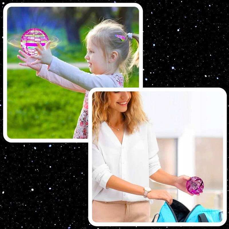 Skraidantis UFO kamuoliukas „Cosmosphere“, valdomas ranka ir pulteliu