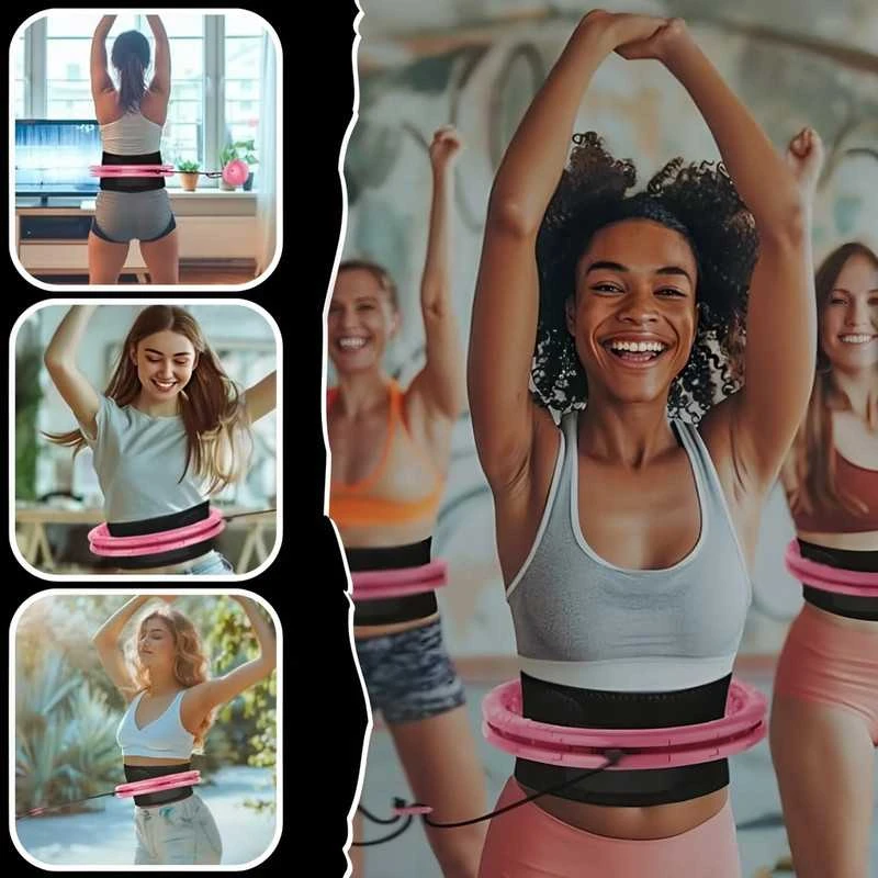 „Smart Hula Hoop“ lankas su svoriu ir masažiniais elementais fitness treniruotėms