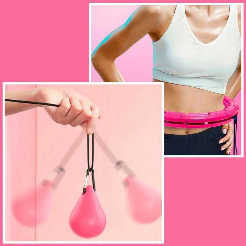 „Smart Hula Hoop“ lankas su svoriu ir masažiniais elementais fitness treniruotėms
