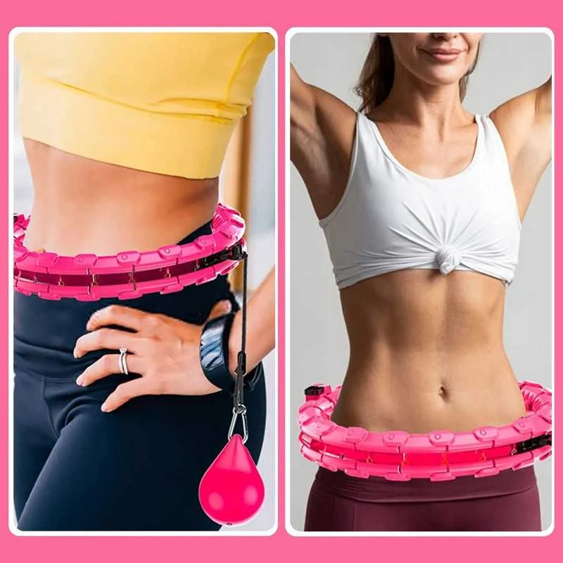 „Smart Hula Hoop“ lankas su svoriu ir masažiniais elementais fitness treniruotėms
