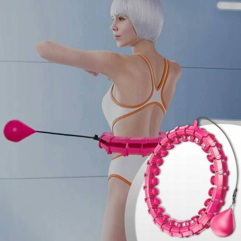 „Smart Hula Hoop“ lankas su svoriu ir masažiniais elementais fitness treniruotėms