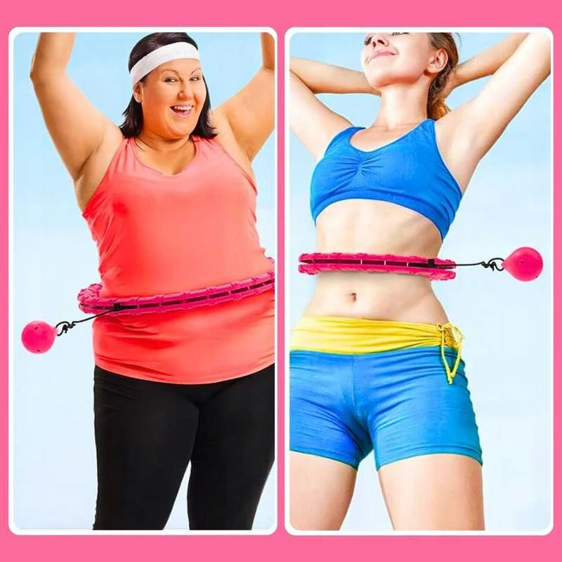 „Smart Hula Hoop“ lankas su svoriu ir masažiniais elementais fitness treniruotėms