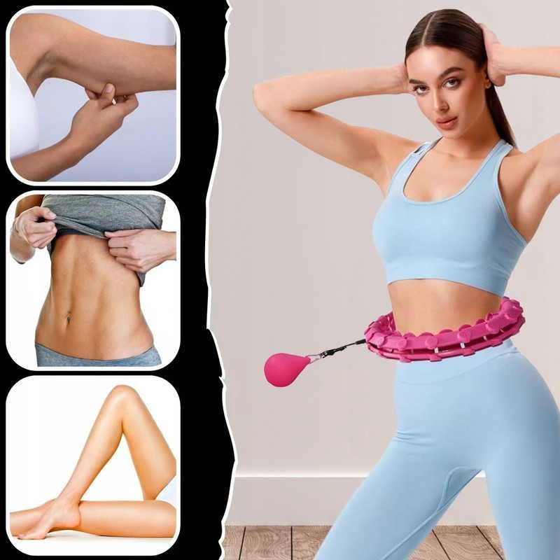 „Smart Hula Hoop“ lankas su svoriu ir masažiniais elementais fitness treniruotėms
