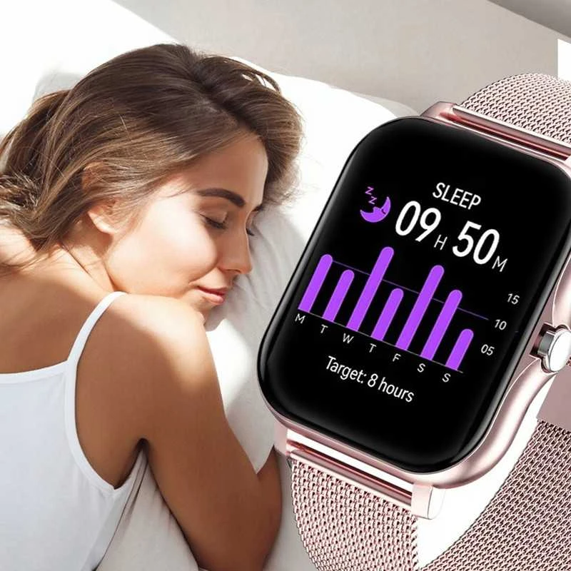 Išmanusis laikrodis Smart laikrodis moterims – stilingas dizainas, sportas, skambučiai ir 2 dirželiai.