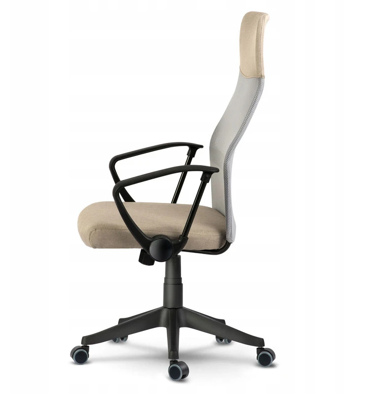Smėlio spalvos ergonominė biuro kėdė