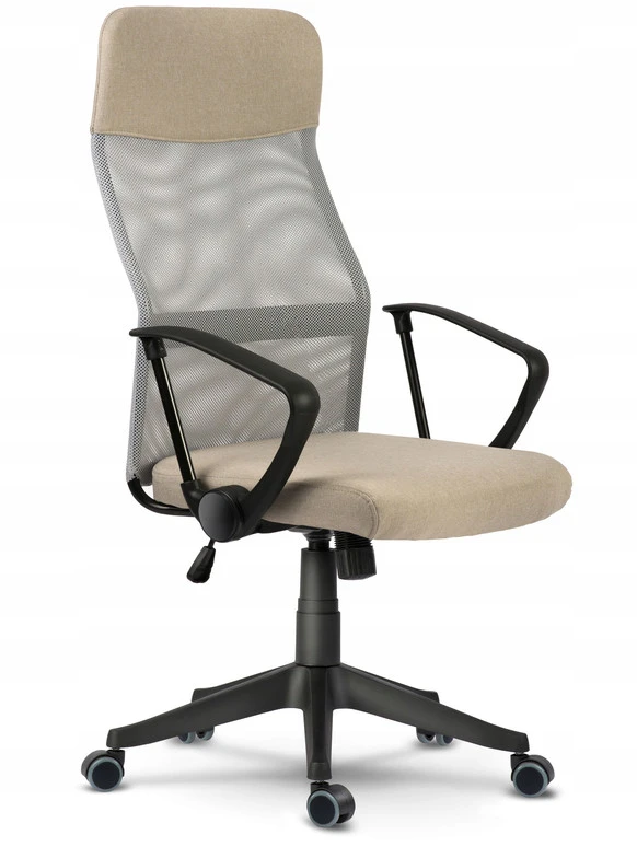 Smėlio spalvos ergonominė biuro kėdė
