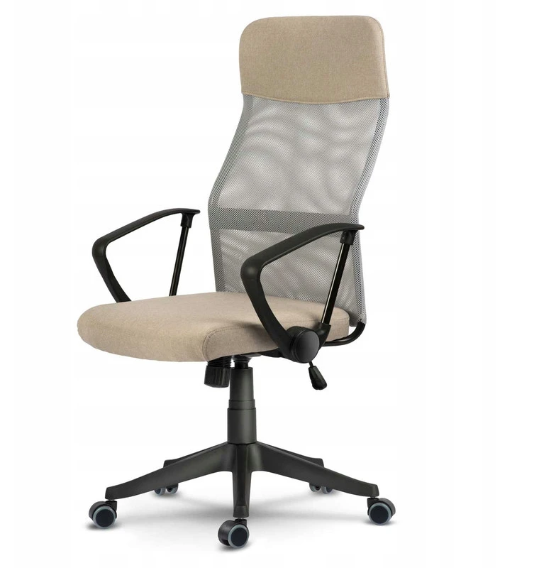 Smėlio spalvos ergonominė biuro kėdė