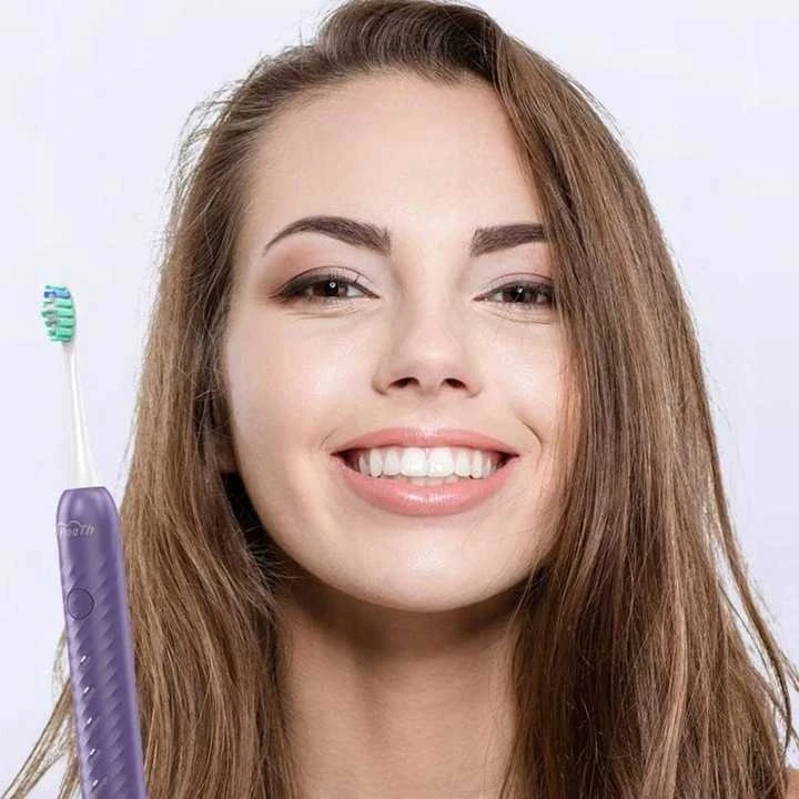 Sonic dantų šepetėlis – elegantiškas violetinis dizainas ir 6 keičiami antgaliai