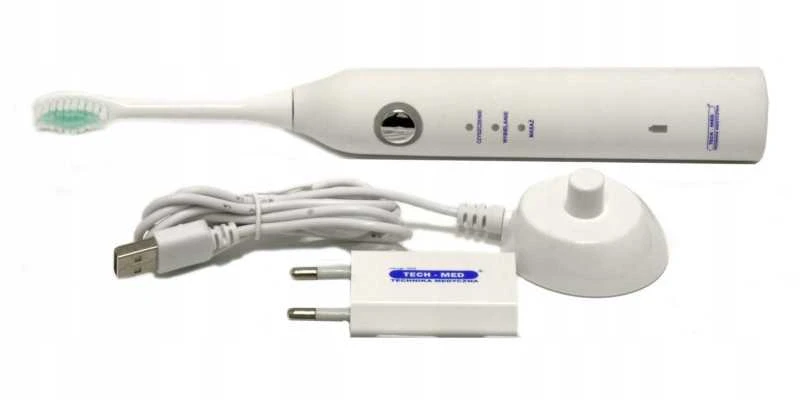 Dantų šepetėlis Sonic šepetėlių rinkinys TECH-MED – vandeniui atsparus, 3 režimai, 8 galvutės