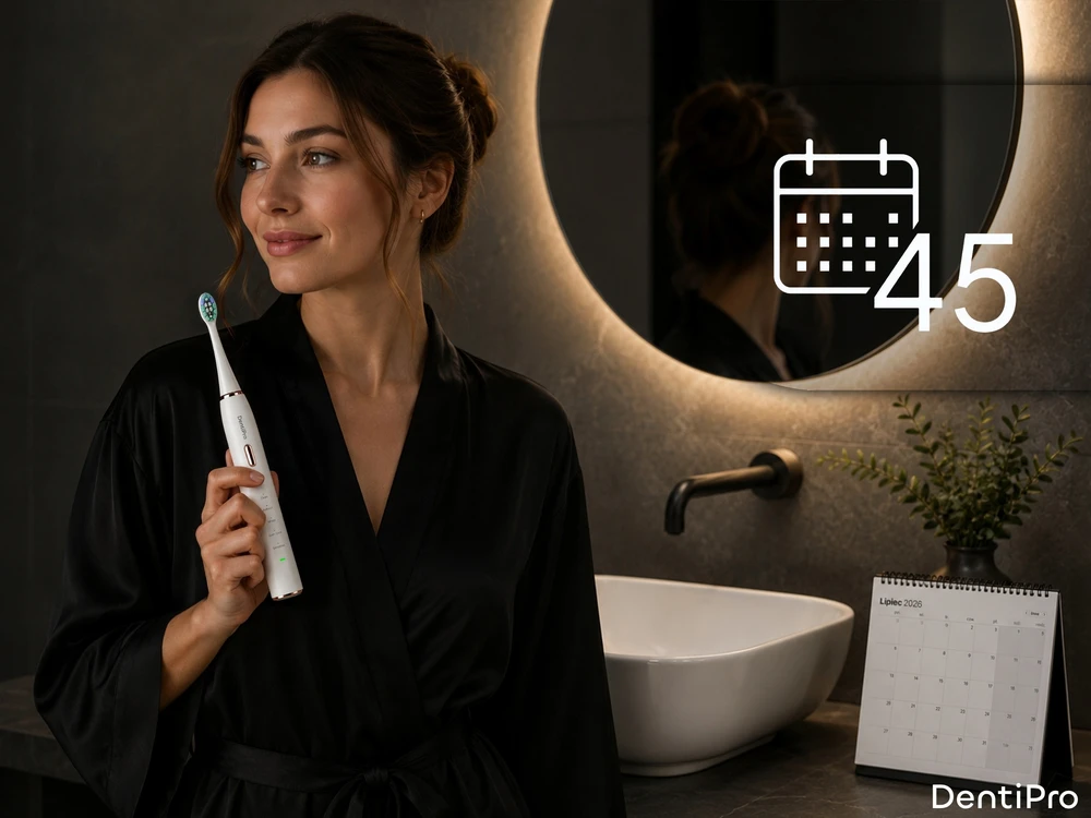 Sonicinis dantų šepetėlis DentiPro, 6 antgaliai