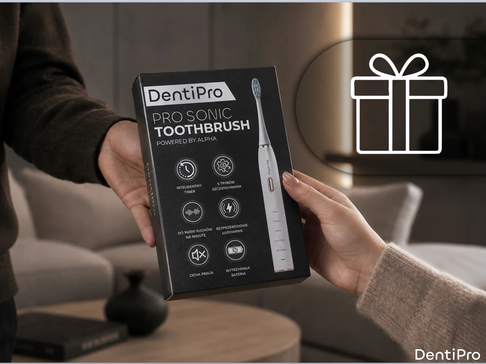 Sonicinis dantų šepetėlis DentiPro, 6 antgaliai