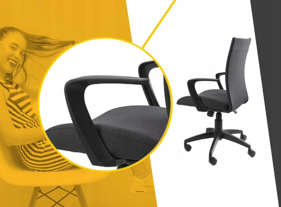 SPARK juoda pasukama biuro kėdė namams ir biurui