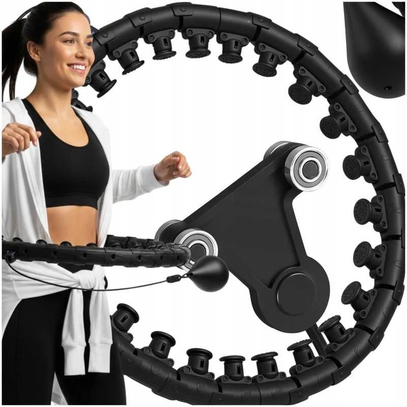 Sportinis Hula Hoop lankas su masažiniais elementais kūno formavimui, 24 dalys