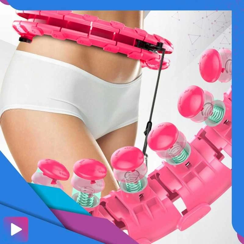 Sportinis Hula Hoop lankas su masažiniais elementais kūno formavimui, 24 dalys