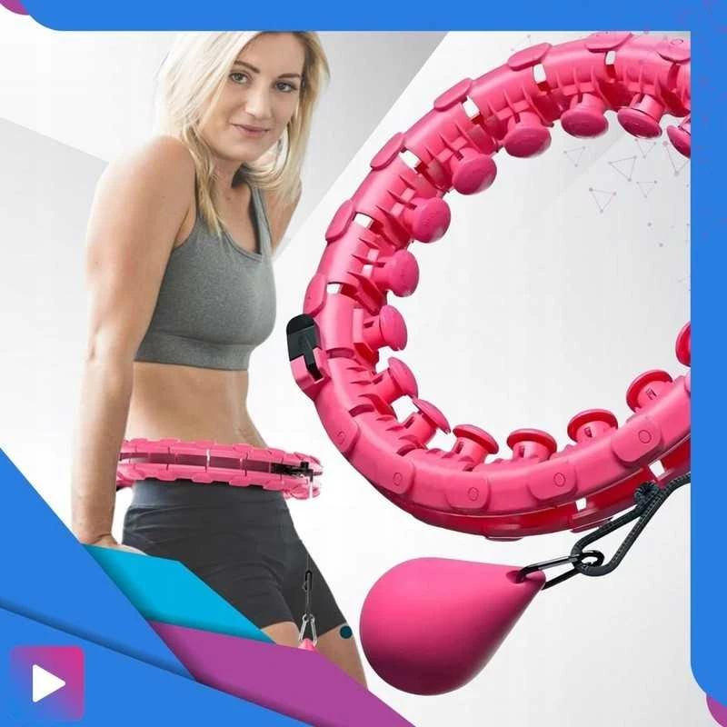 Sportinis Hula Hoop lankas su masažiniais elementais kūno formavimui, 24 dalys