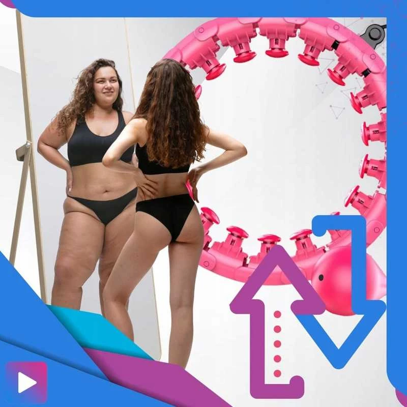 Sportinis Hula Hoop lankas su masažiniais elementais kūno formavimui, 24 dalys