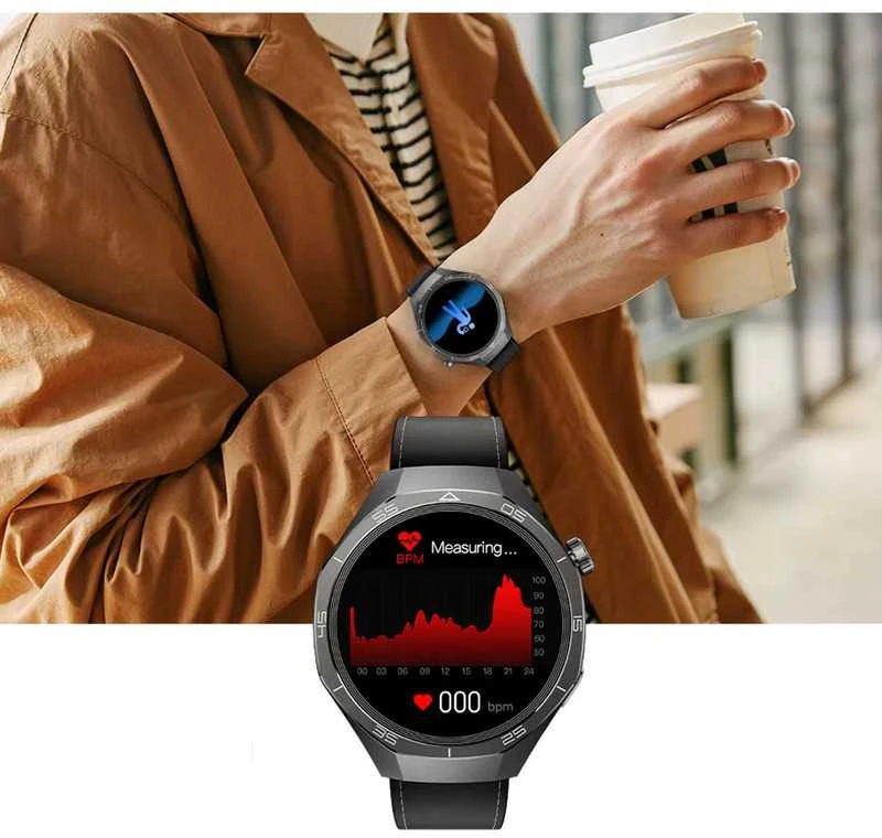 Išmanusis laikrodis Sportinis smartwatch su SOS funkcija, cukraus stebėjimu ir deguonies matavimu