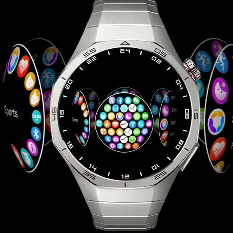 Išmanusis laikrodis Sportinis smartwatch su SOS funkcija, cukraus stebėjimu ir deguonies matavimu