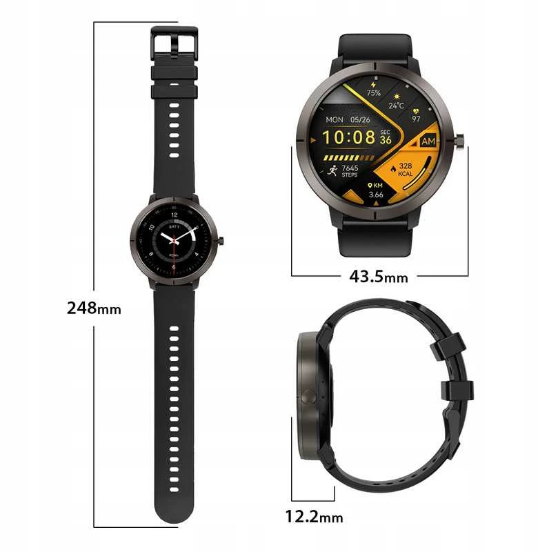 Išmanusis laikrodis Stilingas ir atsparus vandeniui išmanus laikrodis moterims – GPS, sportas ir Bluetooth skambučiai.
