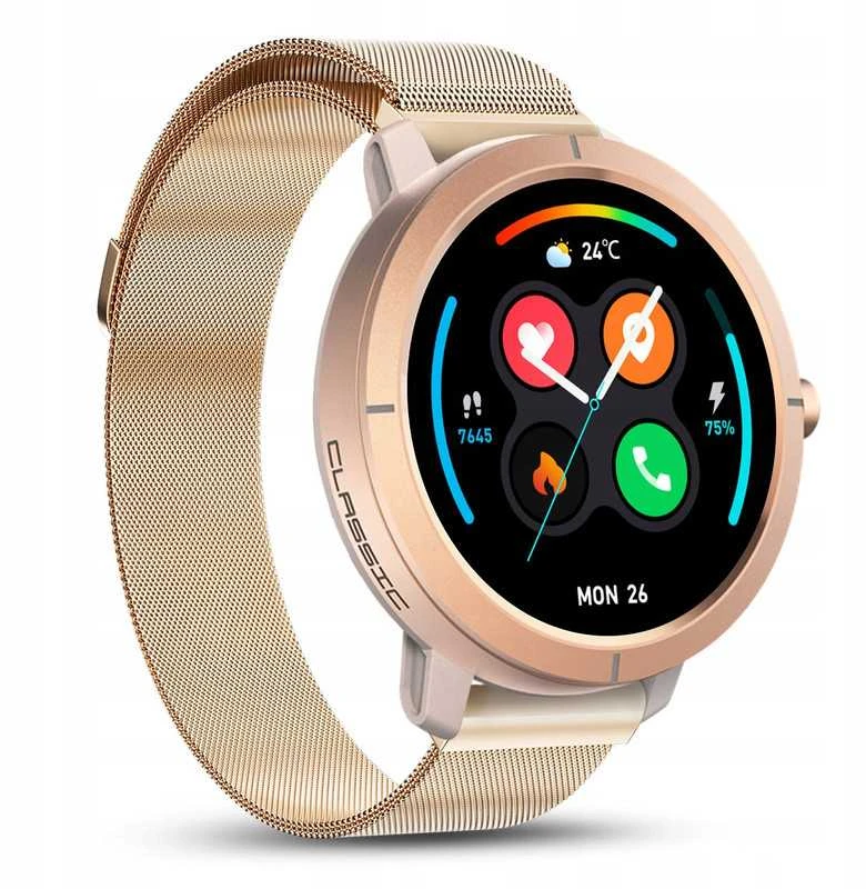 Išmanusis laikrodis Stilingas ir atsparus vandeniui išmanus laikrodis moterims – GPS, sportas ir Bluetooth skambučiai.