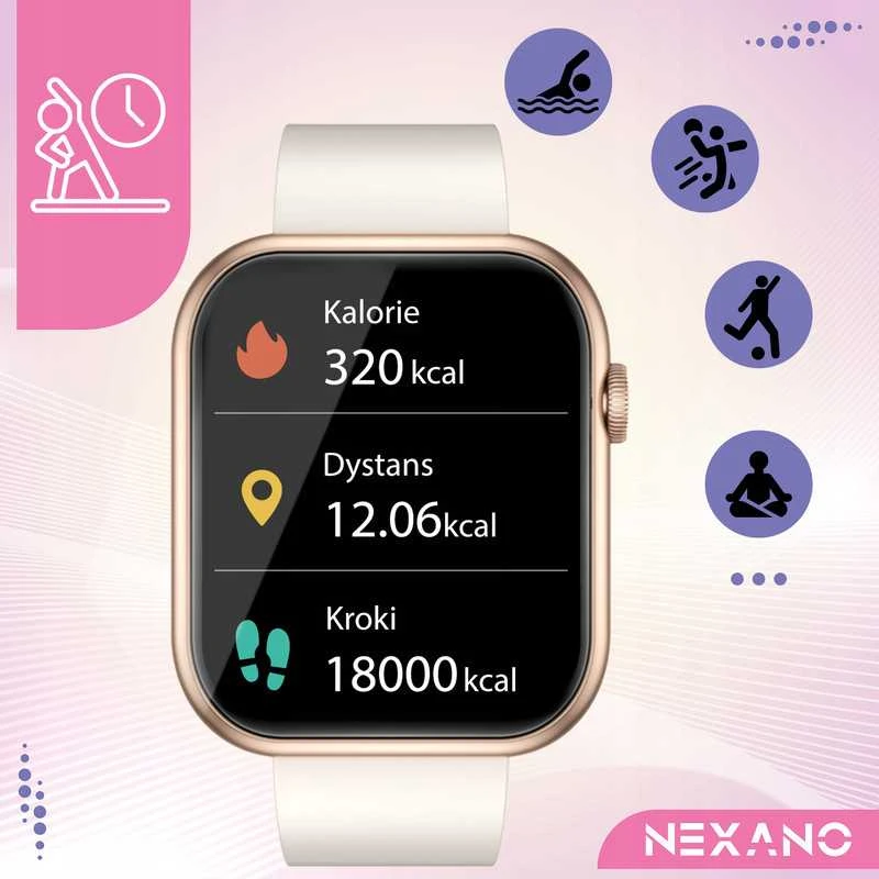 Išmanusis laikrodis Stilingas moterų smartwatch su AMOLED ekranu, skambučiais, sporto režimais ir trimis apyrankėmis