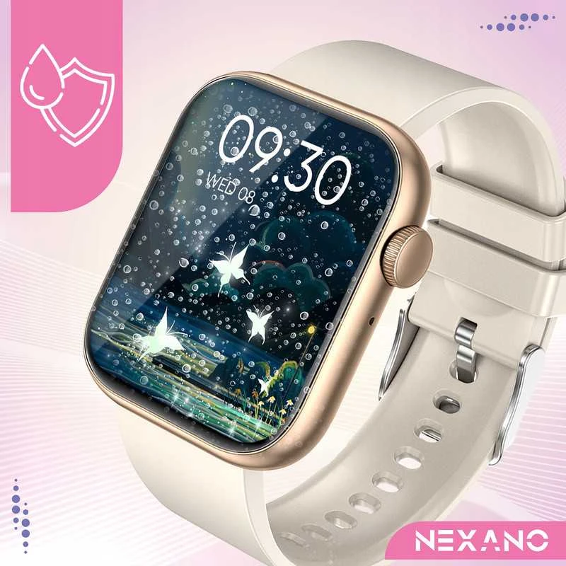 Išmanusis laikrodis Stilingas moterų smartwatch su AMOLED ekranu, skambučiais, sporto režimais ir trimis apyrankėmis