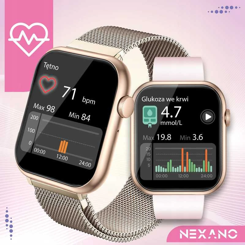 Išmanusis laikrodis Stilingas moterų smartwatch su AMOLED ekranu, skambučiais, sporto režimais ir trimis apyrankėmis