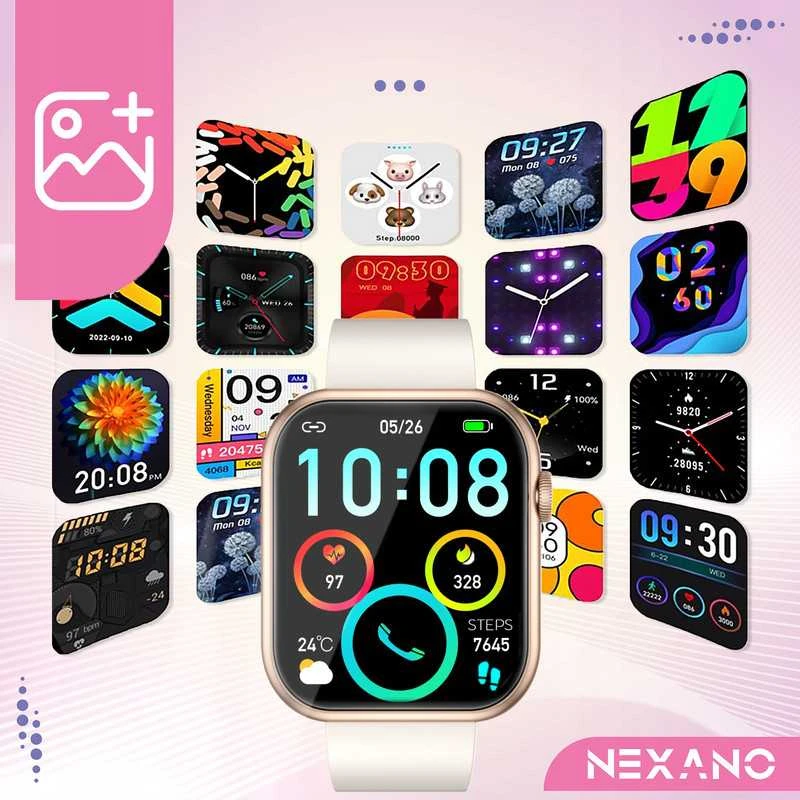 Išmanusis laikrodis Stilingas moterų smartwatch su AMOLED ekranu, skambučiais, sporto režimais ir trimis apyrankėmis