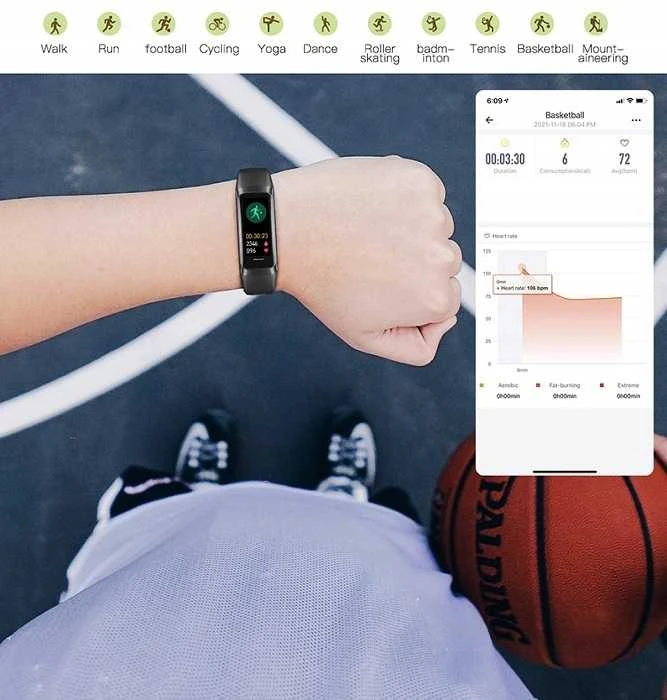 Stilingas Smart laikrodis moterims – AMOLED ekranas, pulsas, žingsniamatis ir sportas.