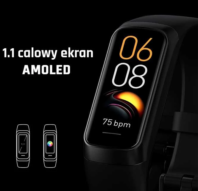 Stilingas Smart laikrodis moterims – AMOLED ekranas, pulsas, žingsniamatis ir sportas.
