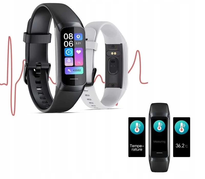 Stilingas Smart laikrodis moterims – AMOLED ekranas, pulsas, žingsniamatis ir sportas.