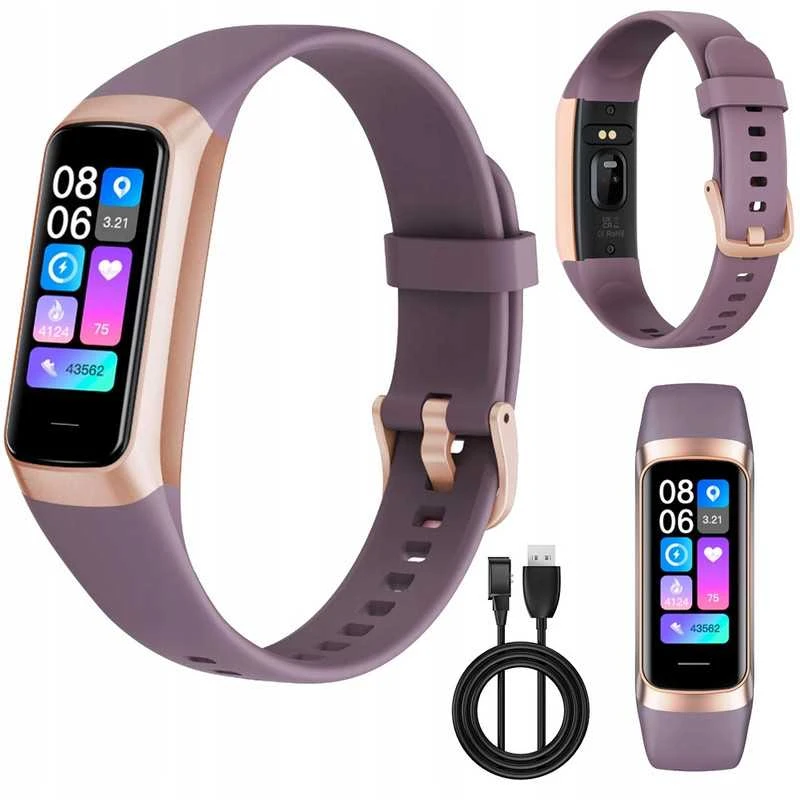 Stilingas Smart laikrodis moterims – AMOLED ekranas, pulsas, žingsniamatis ir sportas.
