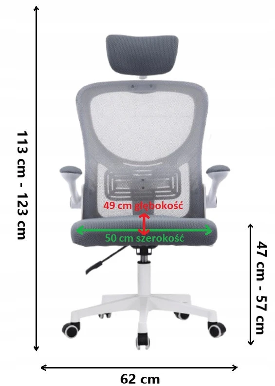 Sukama ergonominė biuro kėdė BATI Micro Mesh, pilka