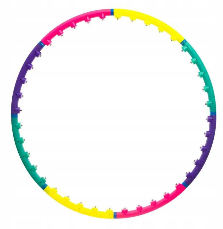 Sulankstomas DrFit Hula Hoop lankas su masažiniais elementais treniruotėms Ø100 cm