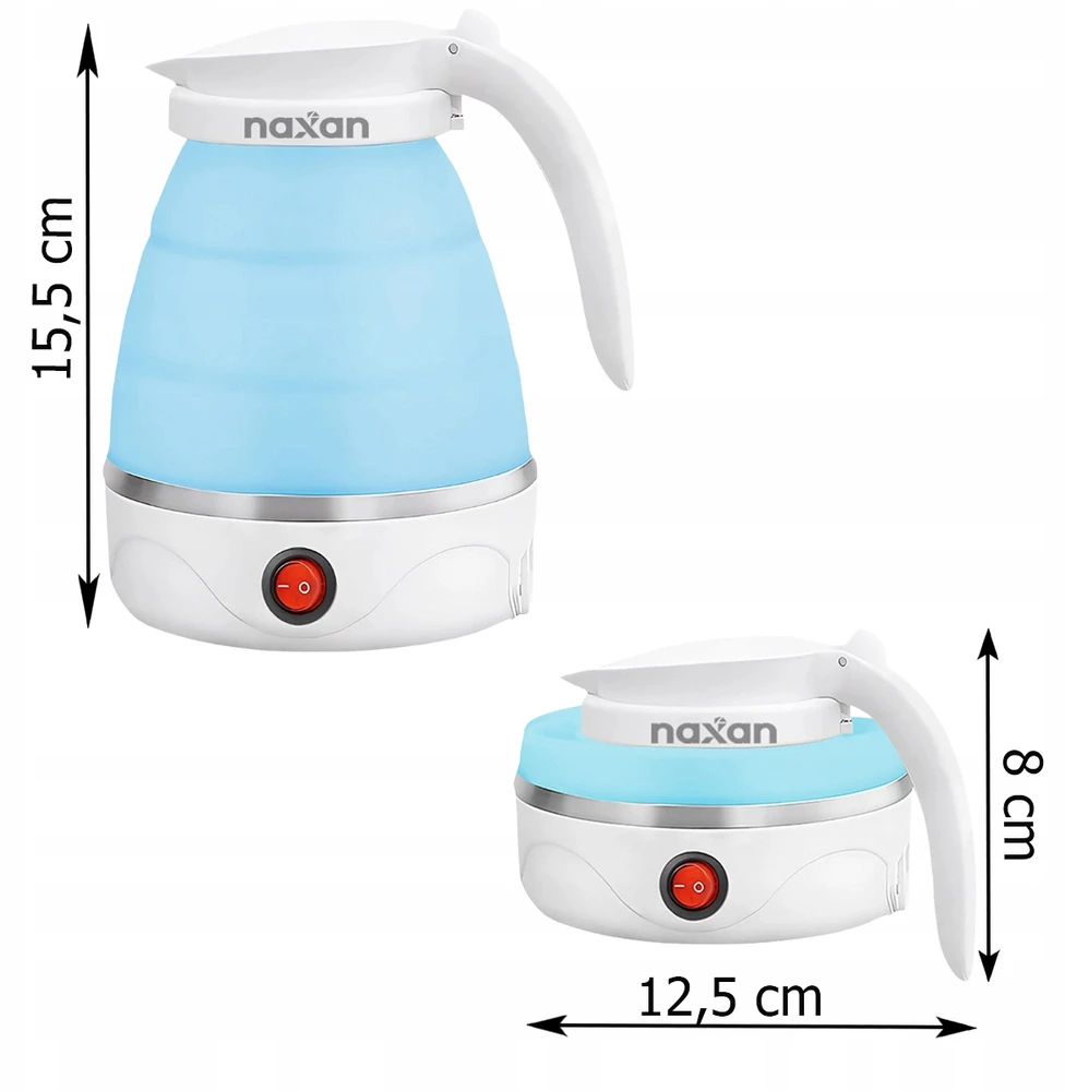 Sulankstomas elektrinis virdulys Naxan, 0,6 l
