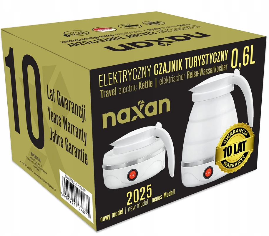 Sulankstomas elektrinis virdulys Naxan, 0,6 l