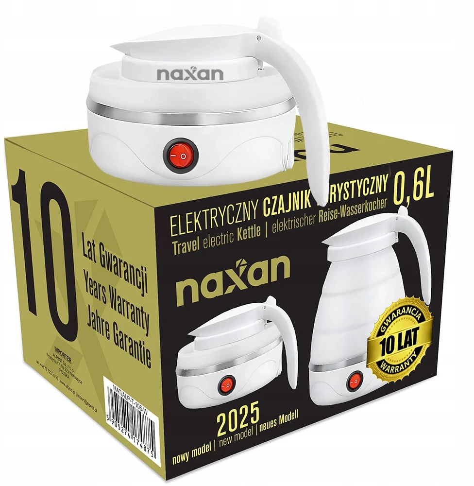 Sulankstomas elektrinis virdulys Naxan, 0,6 l