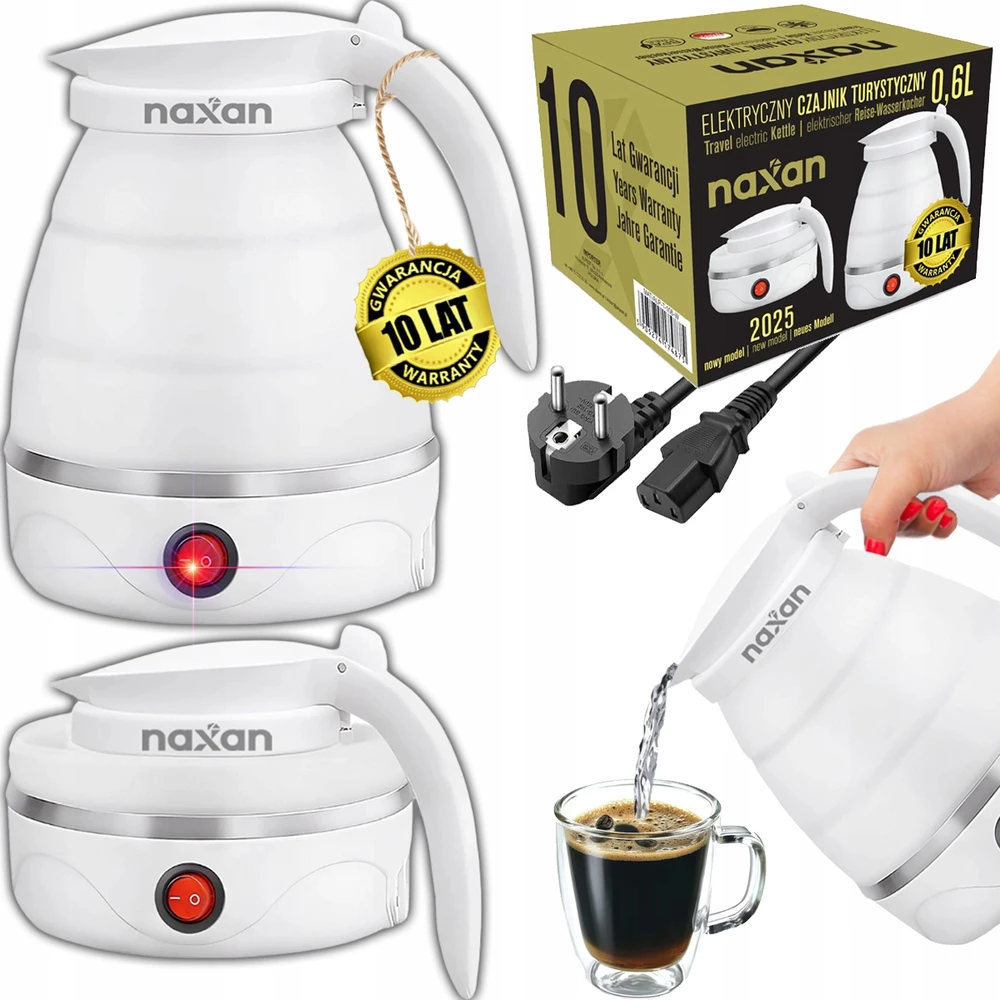 Sulankstomas elektrinis virdulys Naxan, 0,6 l