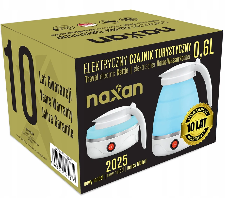 Sulankstomas elektrinis virdulys Naxan, 0,6 l