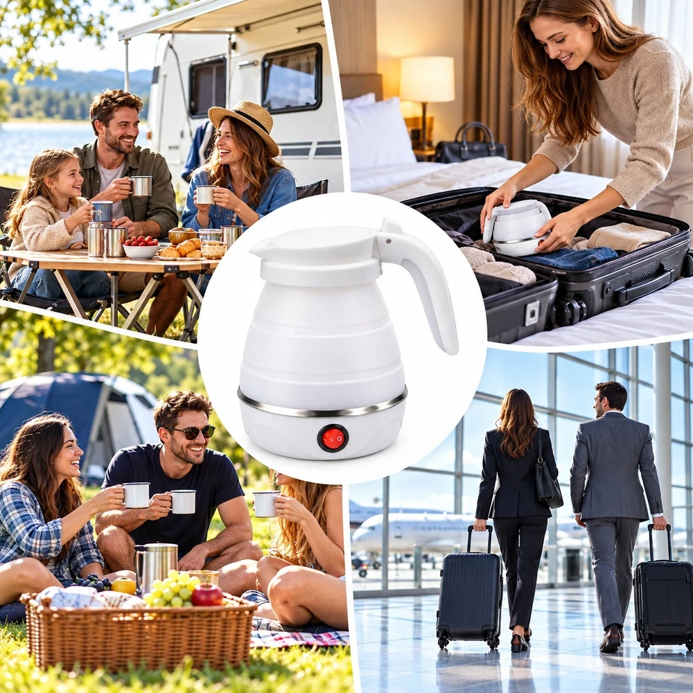 Sulankstomas elektrinis virdulys PLATINET, 1,2 l, baltas