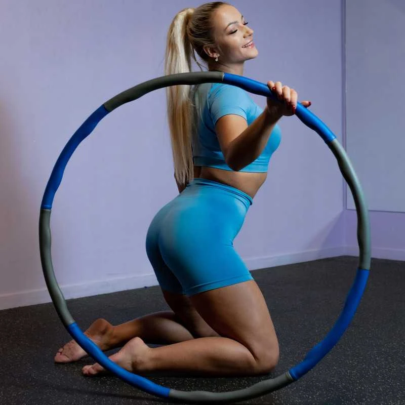Sulankstomas Hula Hoop lankas liekninimui su masažiniais iškilimais