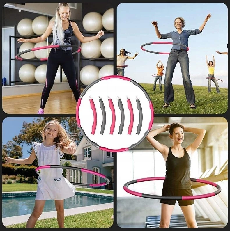 Sulankstomas hula lankas, 95 cm, rožinis