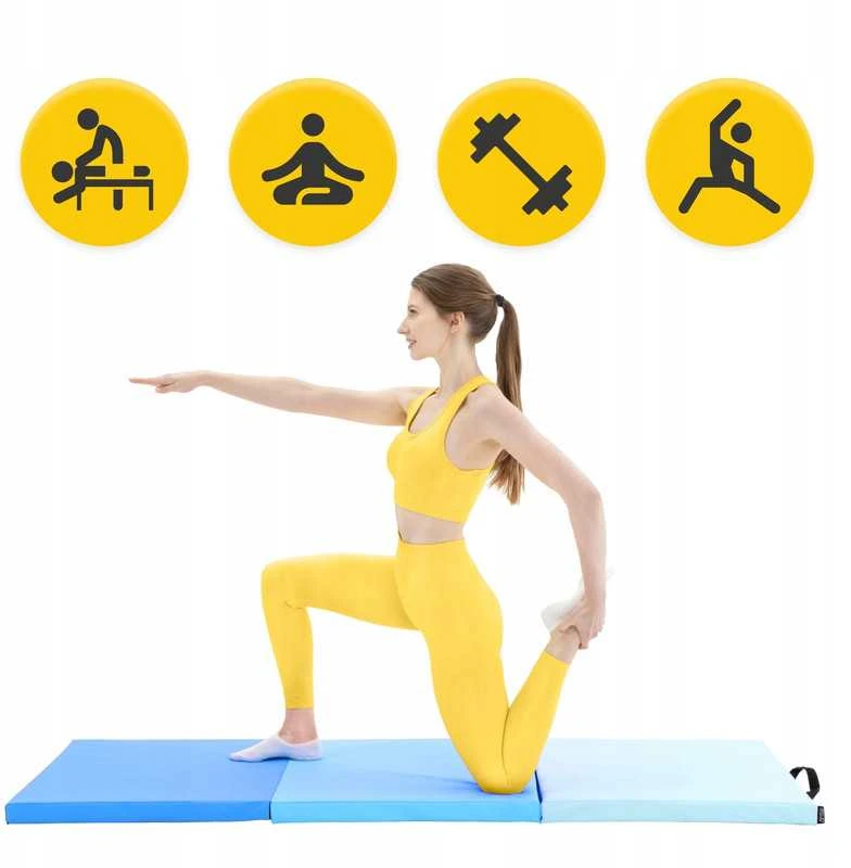 Sulankstomas mankštos kilimėlis – gimnastikai, reabilitacijai, intensyvioms treniruotėms