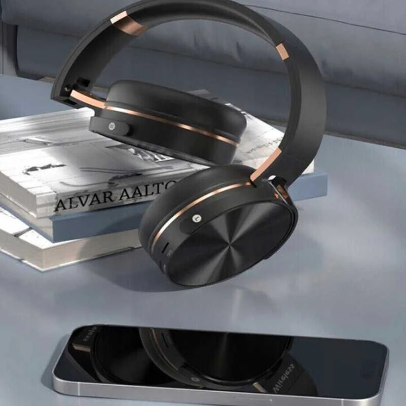Sulankstomos Ant ausų uždedamos belaidės ausinės su MP3, radiju ir Bluetooth