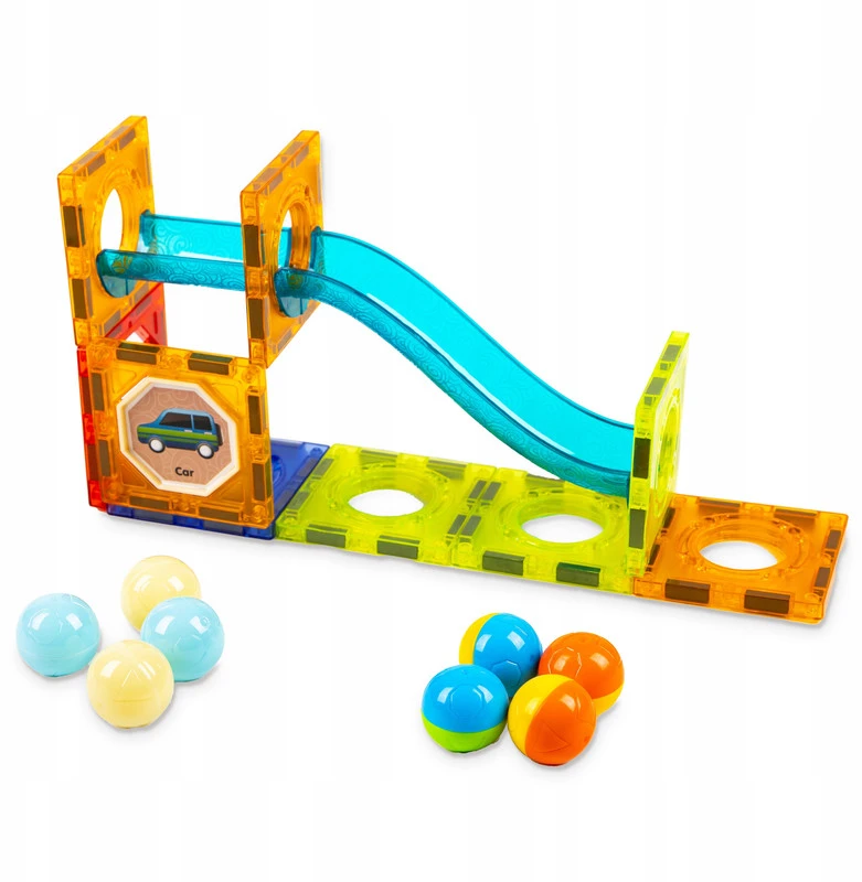 Šviečiantis 3D magnetinis konstruktorius vaikams, 75 dalys