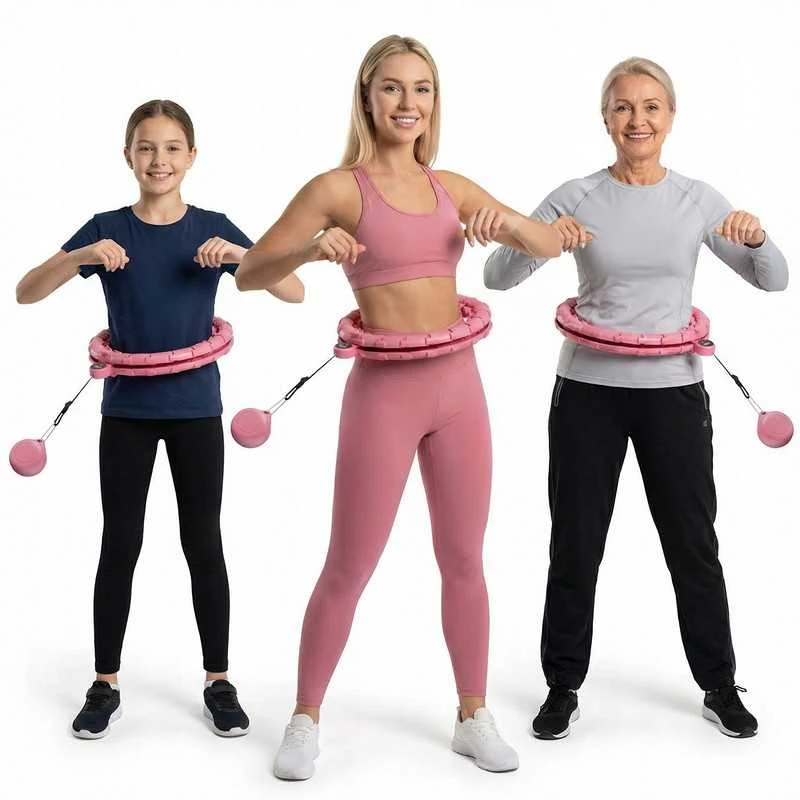 Svorinis Hula Hoop su masažuojančiais elementais ir svorio kamuoliu