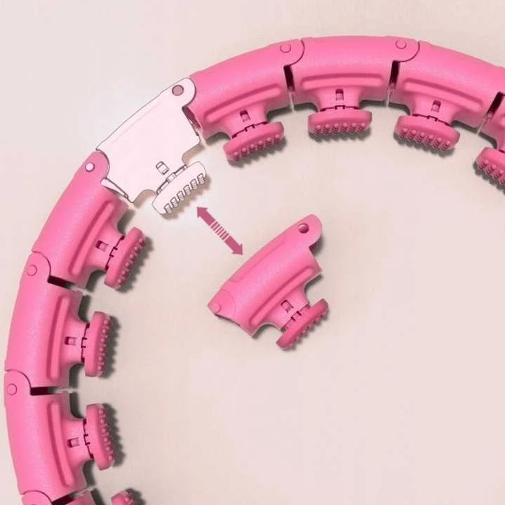 Svorinis Hula Hoop su masažuojančiais elementais ir svorio kamuoliu