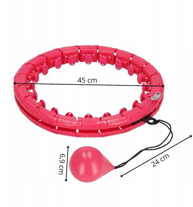 Svorinis „Smart Hula Hoop“ lankas su masažiniais iškilimais liekninimui