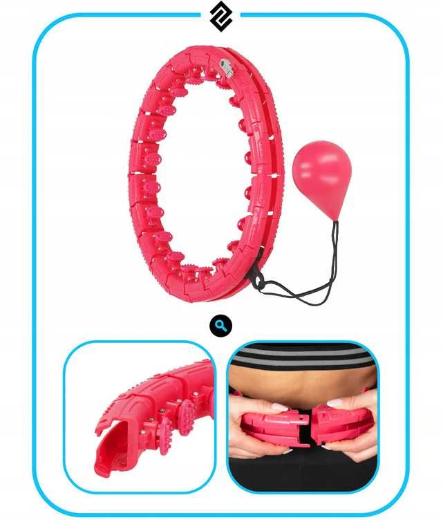 Svorinis „Smart Hula Hoop“ lankas su masažiniais iškilimais liekninimui