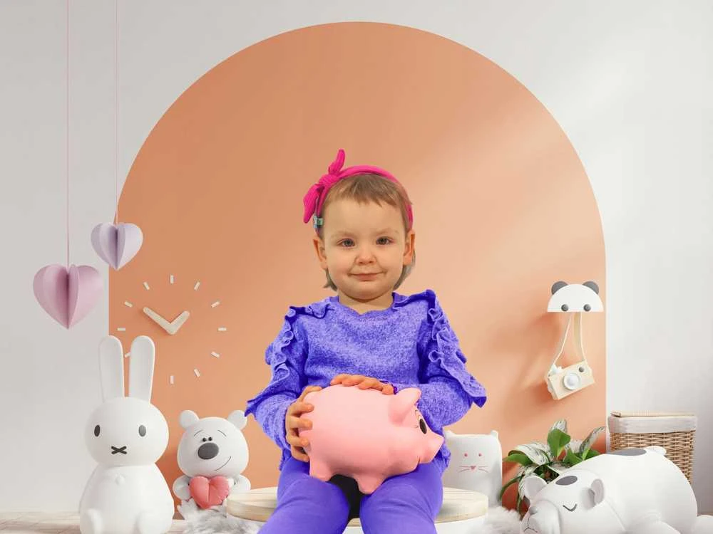 Talpi vaikiška taupyklė be atidarymo, rožinė